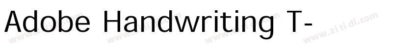 Adobe Handwriting T字体转换